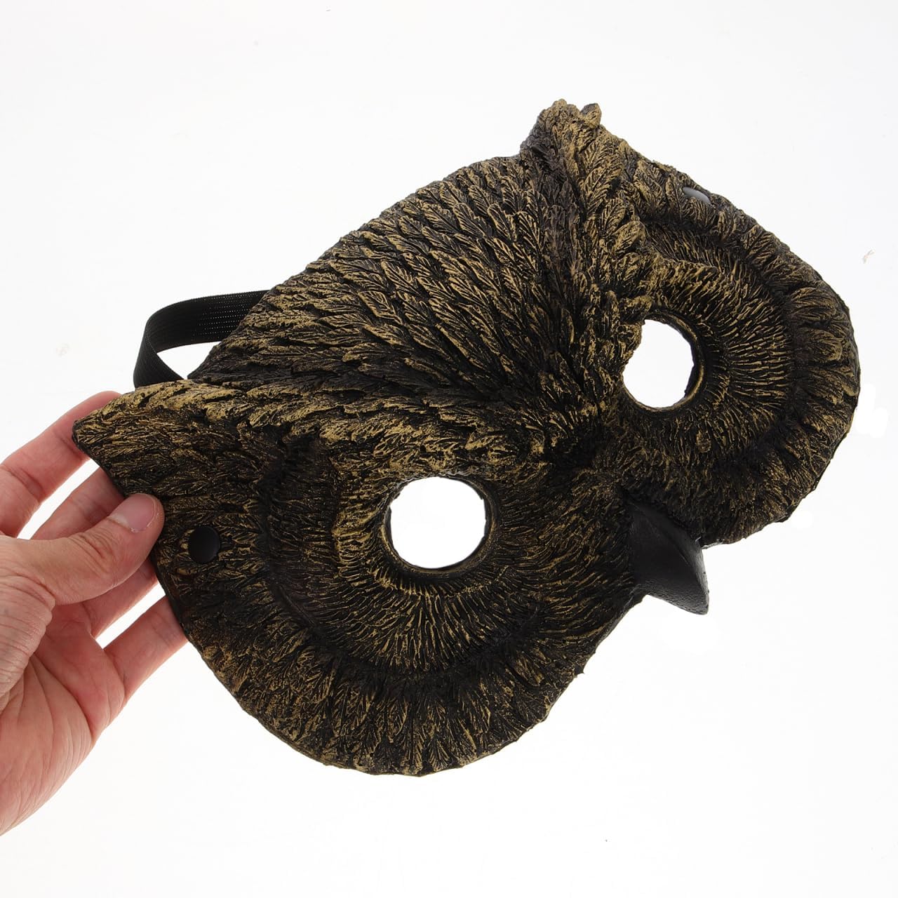 Ipetboom Halloween Owl Mask Prop Realistic PU Cosplay Accessory for Parties Decorative Animal Costume Mask Eye Catching Design for Halloween Fun and Celebrations