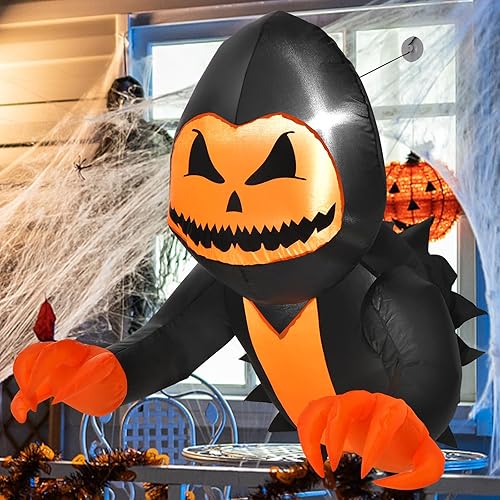 Vista 28 de Tangkula Fantasma inflable de Halloween de 3.6 pies que estalló de la ventana, fantasma espeluznante de ventana colgante con luces LED, decoración