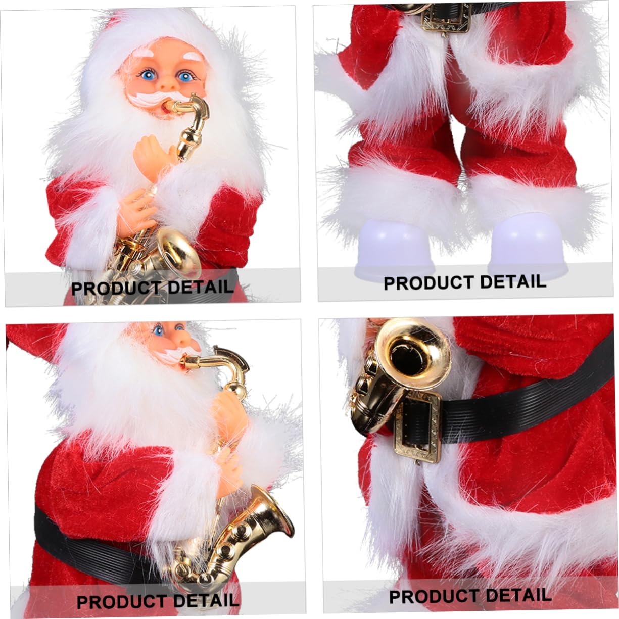 ORFOFE Papá Noel Eléctrico De 30 Cm Muñeco De Peluche De Santa Claus Navidad Santa Claus Figura Juguete De Navidad para Niños Juguetes De Natividad para Niños Muñeca De Papá Noel Franela