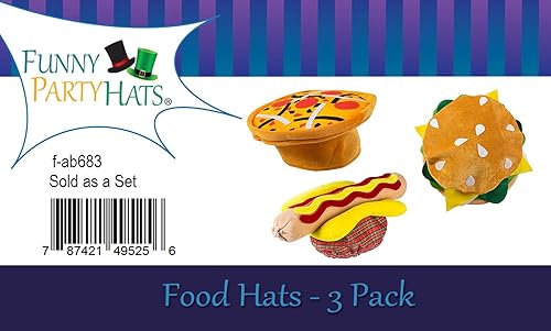 Miniatura 9 de Funny Party Hats Food Hats - Pizza Hamburger Hot Dog Costume Party Dress Up - Chef Hat