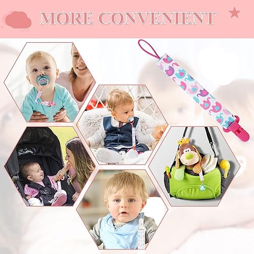 Miniatura 7 de 6 clips de correa para chupete, clip para chupete, clips de cadenas de chupete para todos, chupetes, juguetes de dentición, artículos esenciales