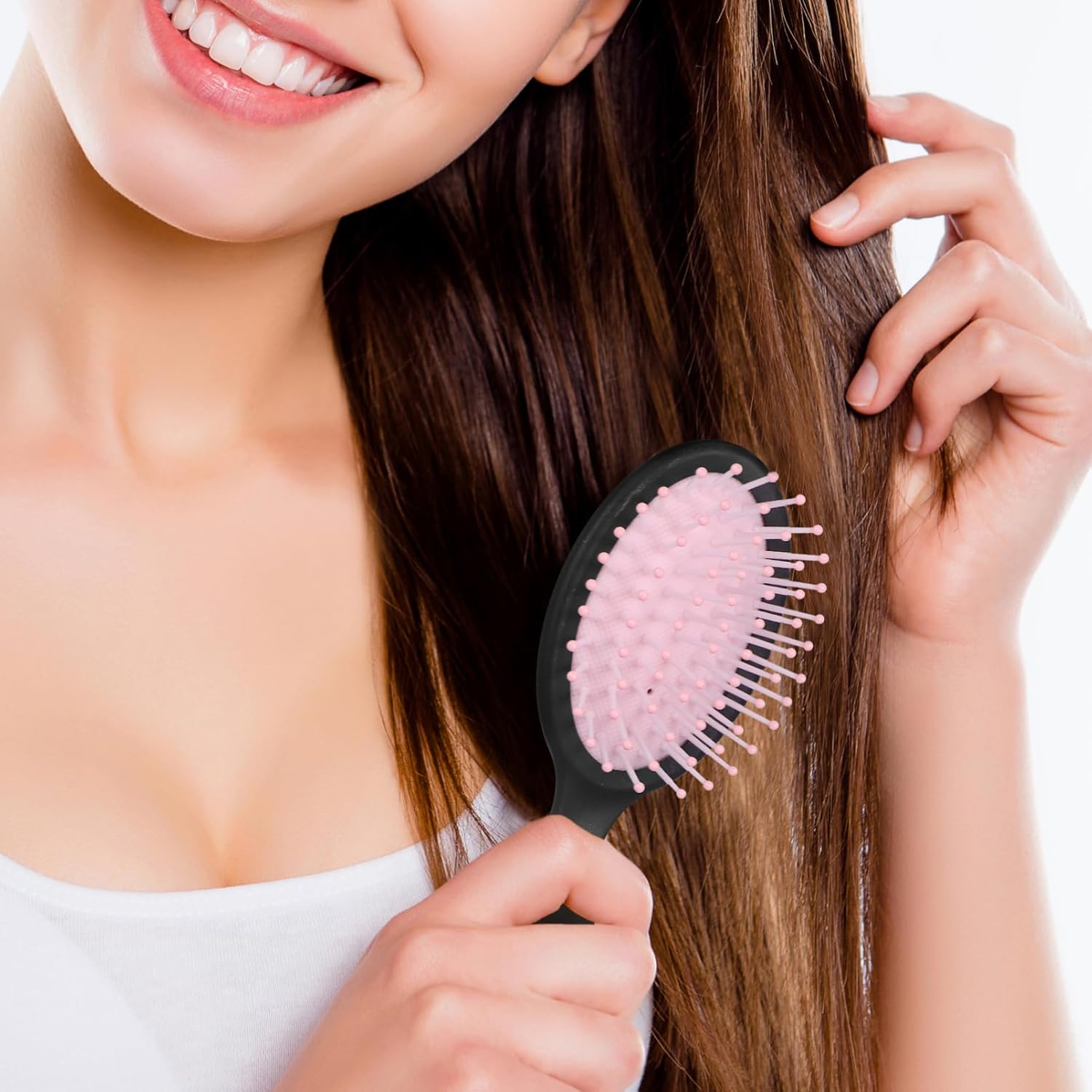 16 Pcs Mini Hair Brushes Bulk, Travel Hair Brush for Wet and Dry, Small Detangling Brush for Kids and Adults, Portable Massage Cushion Hairbrush, Multicolor Combs for All Types