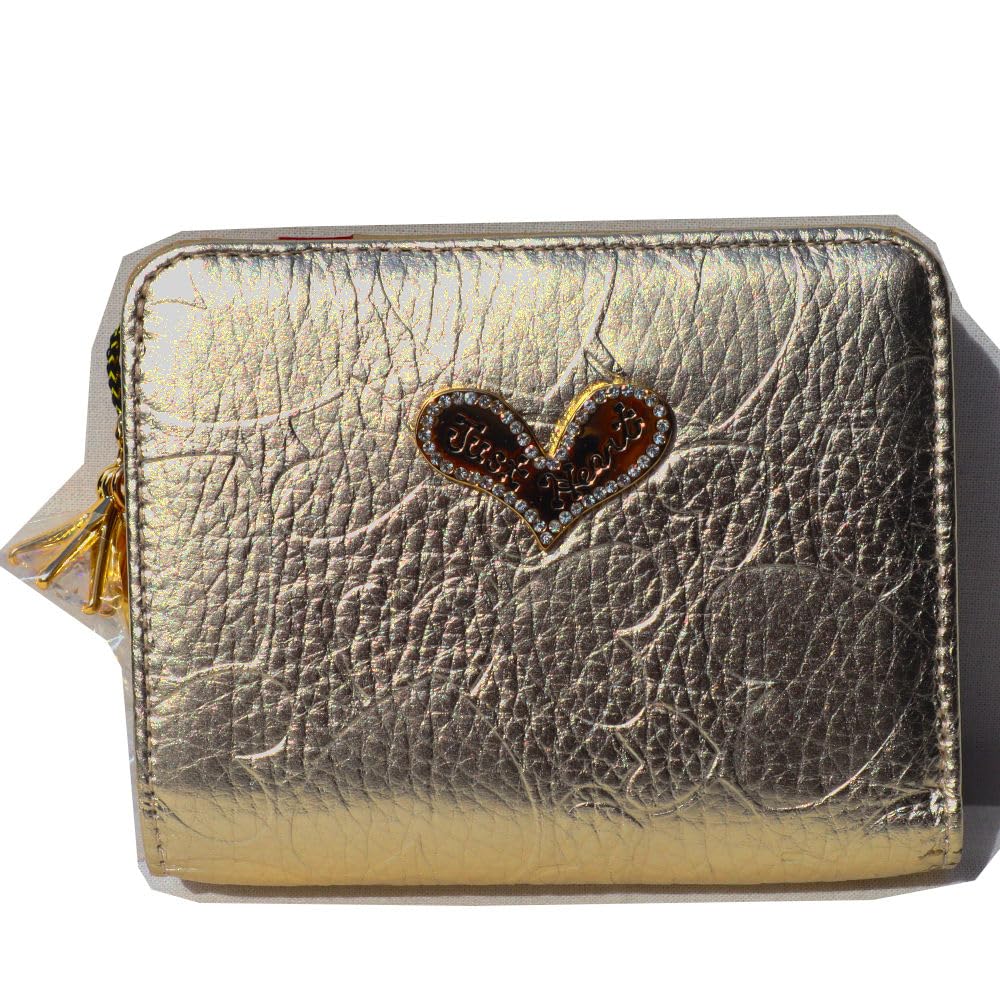 [シンクビー！] 財布 ハーティハート 2つ折財布 ゴールド A003848