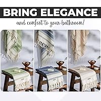 Vista 3 de DEMMEX Organic Diamond - Toalla turca de baño y playa 100% algodón turco certificado Oeko-TEX, ultra suave, de secado rápido, ligera, toalla