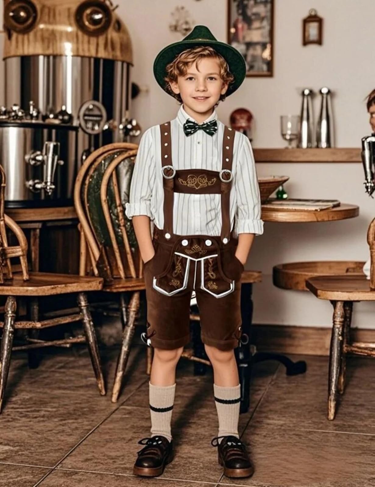 Short Salopette pour Garçons - Vêtements pour l'Oktoberfest - 5-12 Ans