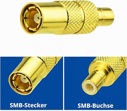 Bingfu DAB+ SMB Adapter Set 50 Ohm 4 Pieces Male Female Adapter