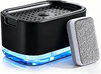 Vista 6 de Dish Soap Dispenser and Sponge Support, Sink Soap Pump Dispenser, Liquid Soap Dispenser, Kitchen Detergent Press Box, Suitable for Kitchens