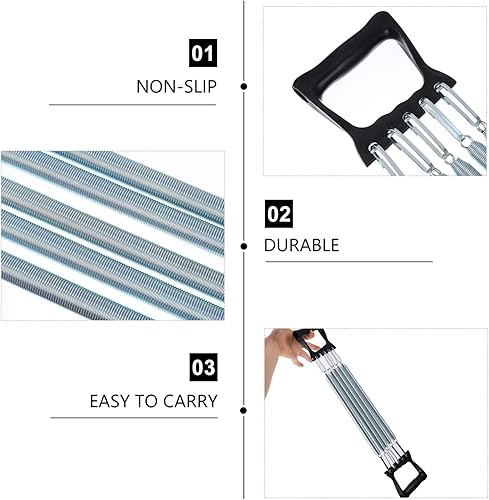 Miniatura 2 de Expansor de pecho 5 bandas de resistencia para ejercicio muscular de mano para el hogar, gimnasio, entrenamiento de hombro, equipo de fitness