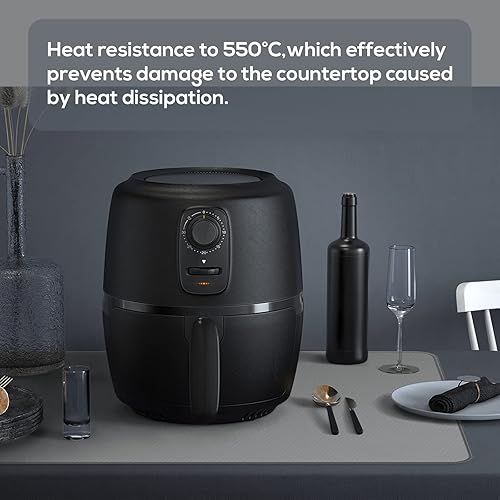 Miniatura 5 de FLASLD Alfombrilla resistente al calor para freidora de aire, alfombrillas de silicona ignífugas para encimera de cocina, protector de encimera,