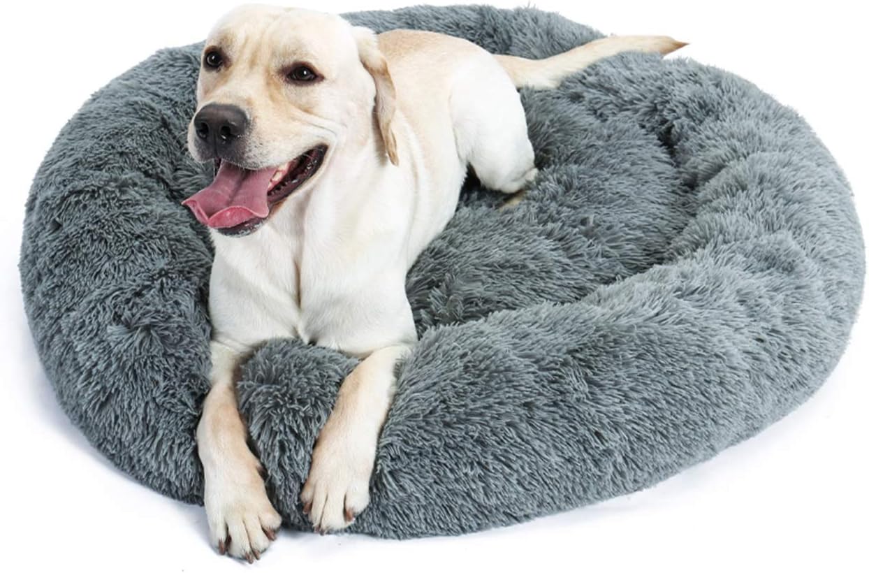 Made4Pets Orthopedic Dog Bed Comfortable Donut Cuddler Round Pet Bed Ultra Soft Machine Washable for Cats and Dogs Up to 45 lbs 30" x…