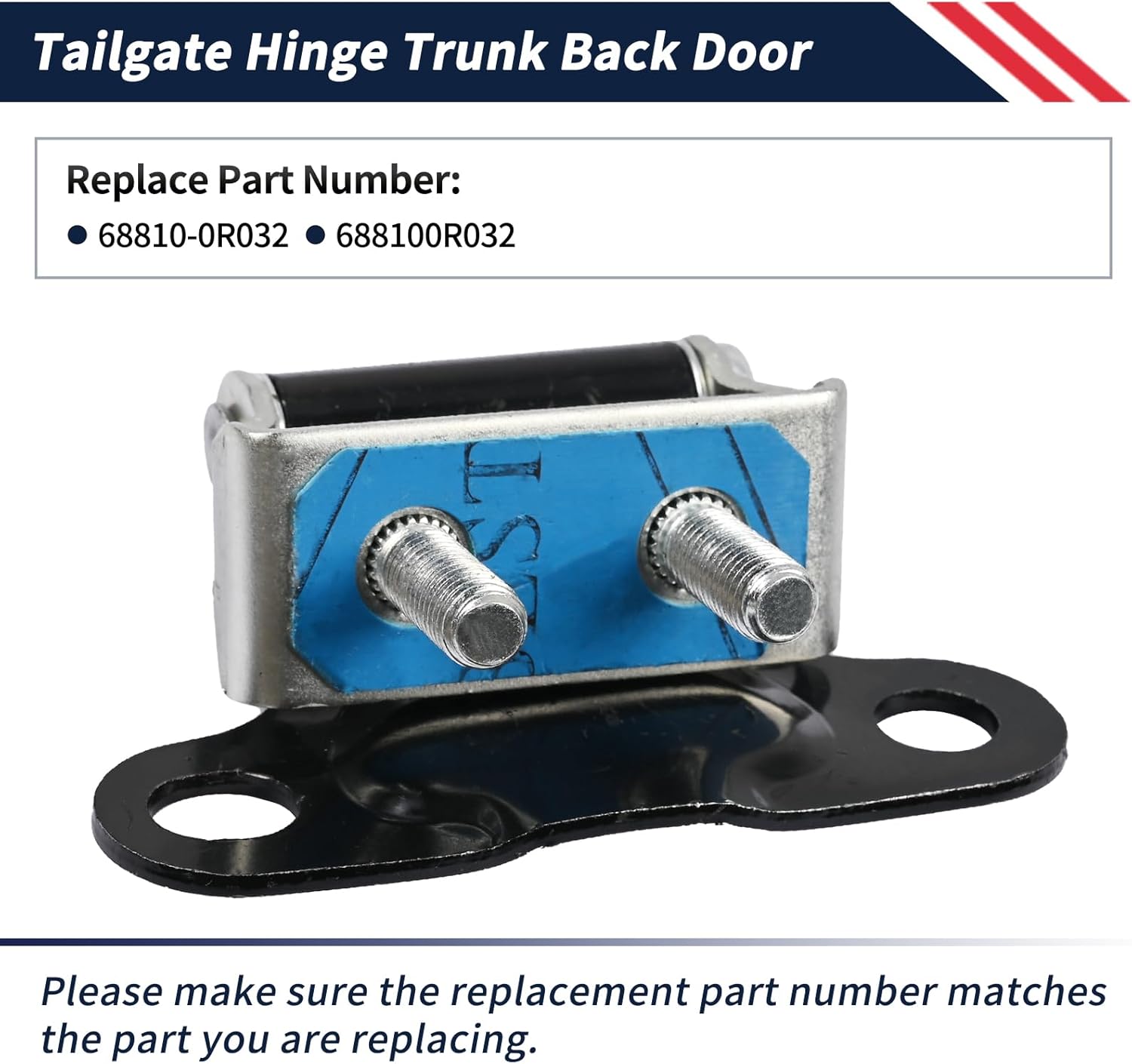 2 Pcs Tailgate Hinge Trunk Back Door Compatible with Toyota Rav4 2019 2020 2021 2022 2023, Replace 68810-0R032/ 688100R032