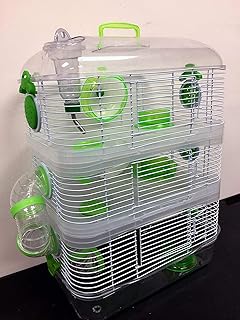 New 3 Solid Floor Levels Habitat Hamster Rodent Gerbil Mouse Mice Cage Clear Transparent