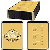 Vista 1 de 25 unidades de fundas para menú – de una página, compatible con papel de 8.5 x 11 pulgadas, soporte para menú, fundas para menú de restaurante