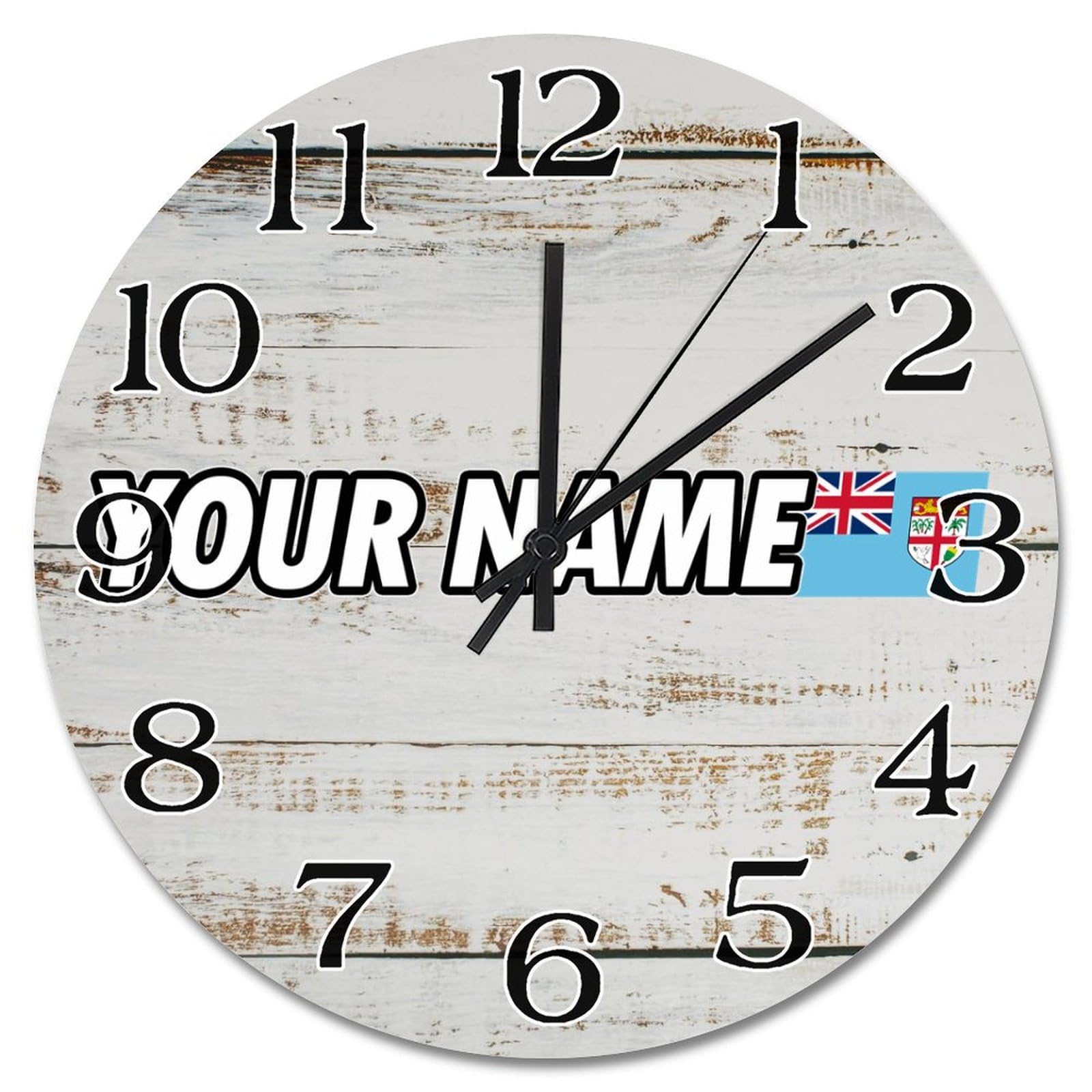Horloge murale Fidji silencieuse sans tic-tac pour chambre