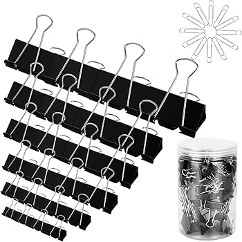 Amazon.co.jp: 190個セット ダブルクリップ 金属製 クリップ