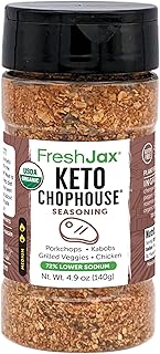 FreshJax Organic Keto Chophouse Steak Seasoning – 4.9 oz | Montreal-Style Organic Steak Rub for Grilling, Ribeye, Brisket & Burgers | Keto, Paleo, Gluten-Free, Non-GMO | Crafted in USA