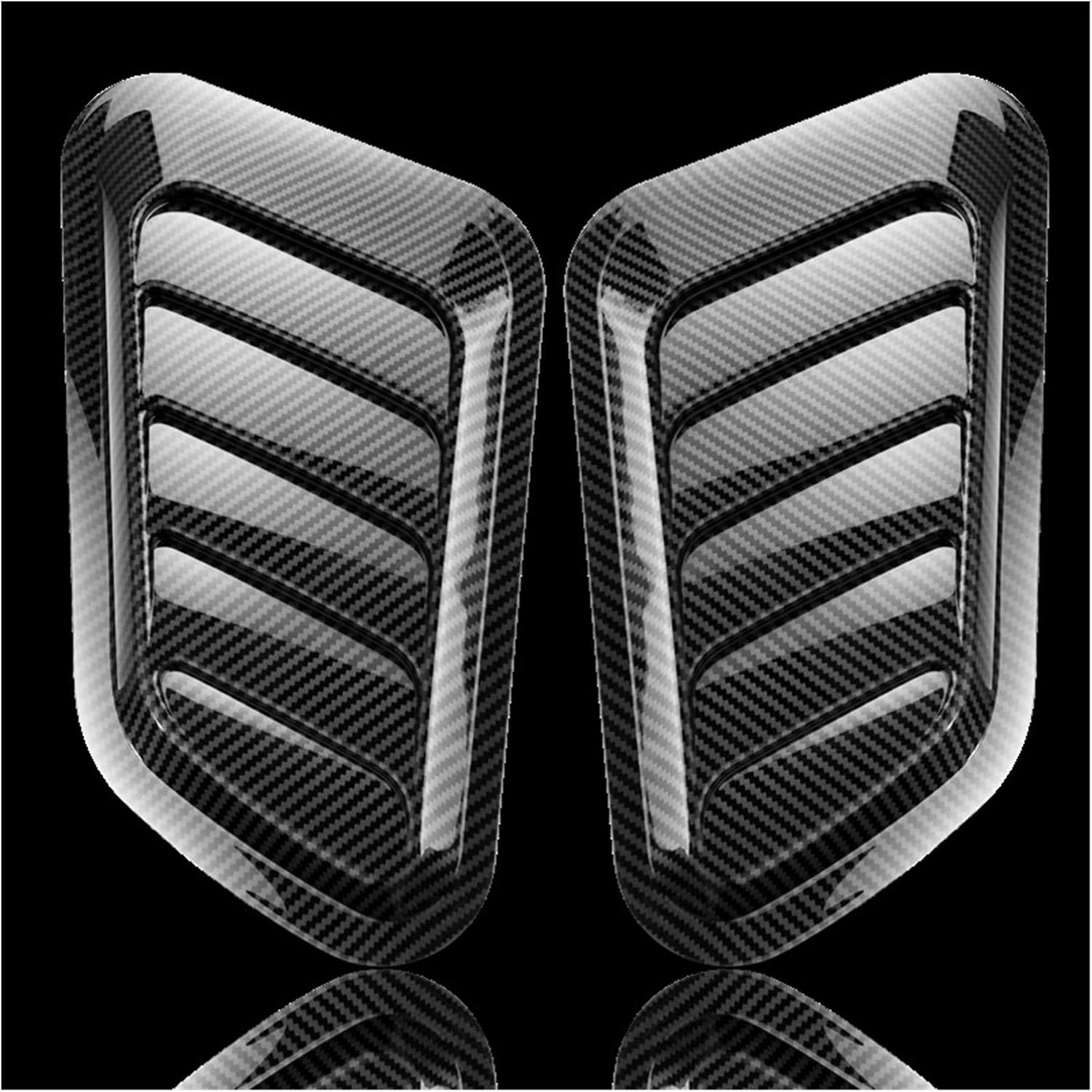 Hood Scoops 1 Pair of Car Hood Vents, Universal Fit, Carbon Fiber Decorative Cover