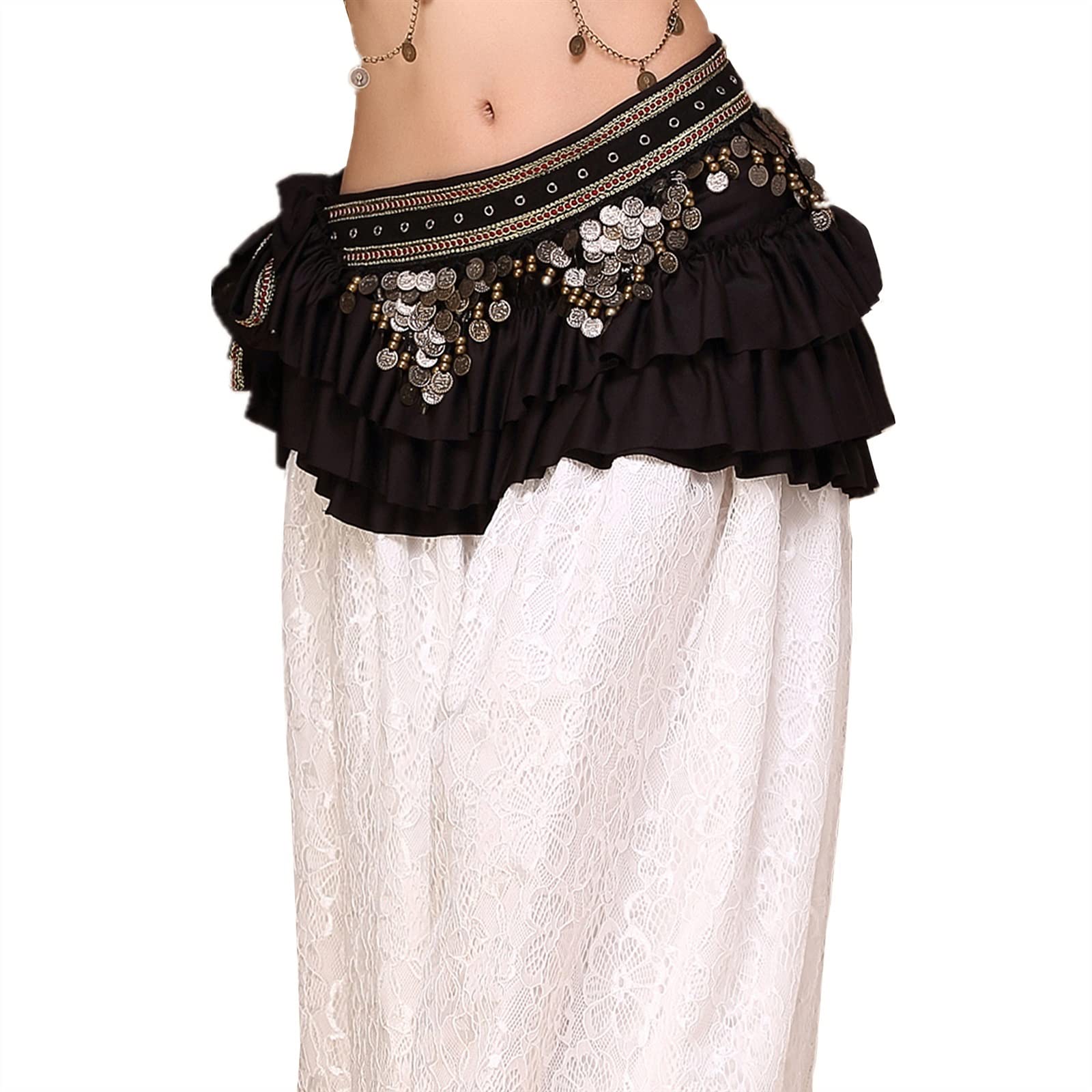 Tribal Gypsy Drawstring Belt Amazon.com: MQQYLBHDS Tribal Belly Dance Clothes Gypsy  main image 3