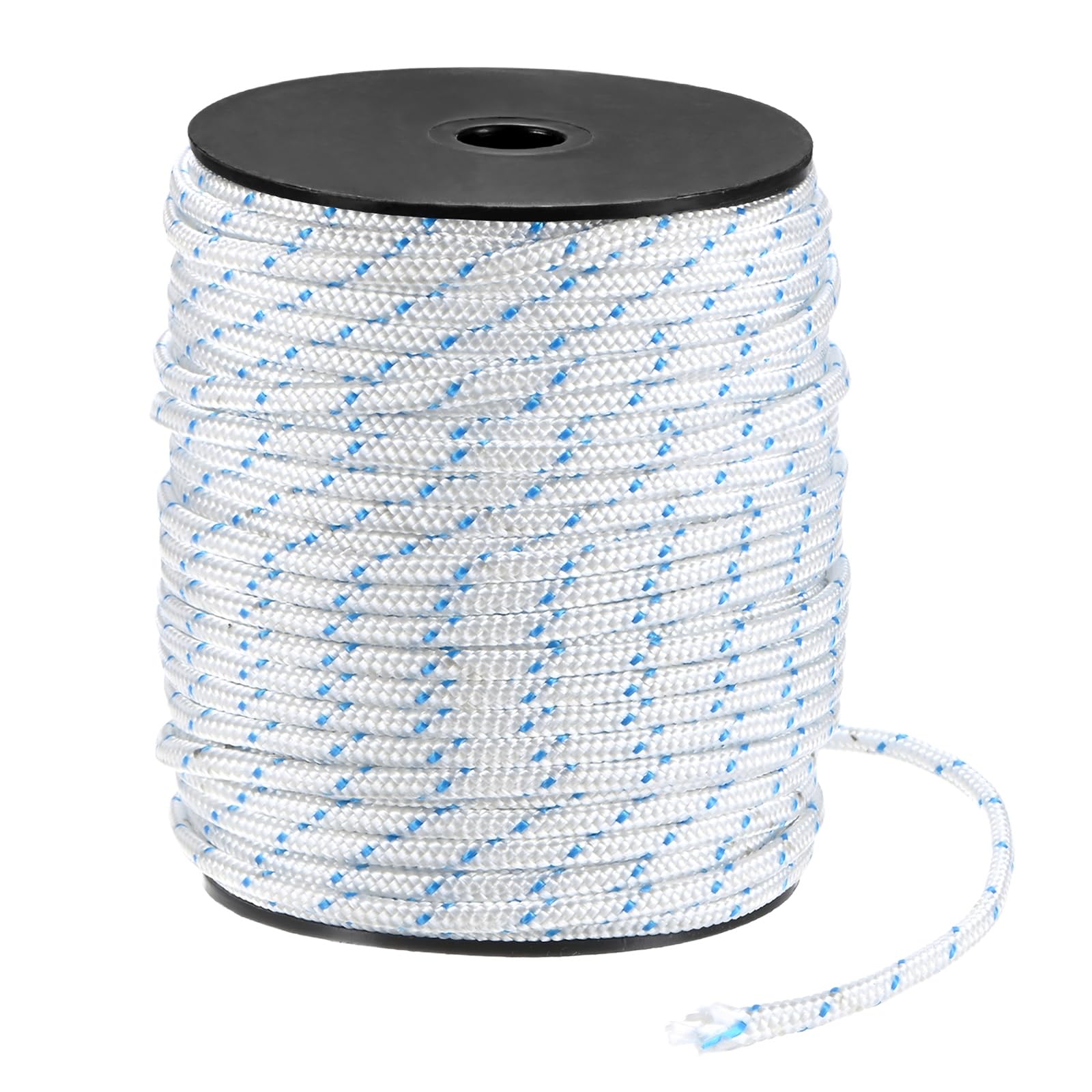 M METERXITY Recoil Starter Rope Pull Cord 3.5mm 50m, White Blue