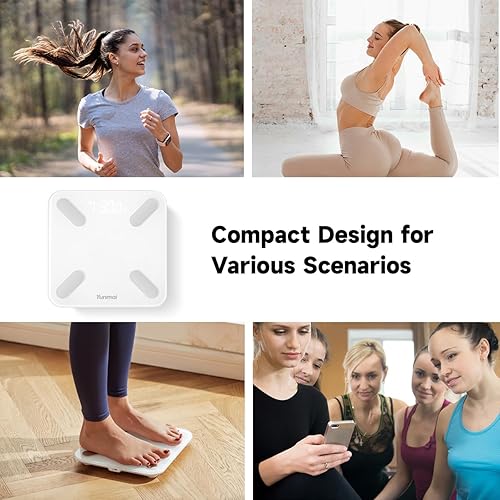 Miniatura 9 de Yunmai Báscula inteligente con IMC, grasa corporal, masa muscular, báscula digital de grasa corporal mini, báscula de composición corporal de 13