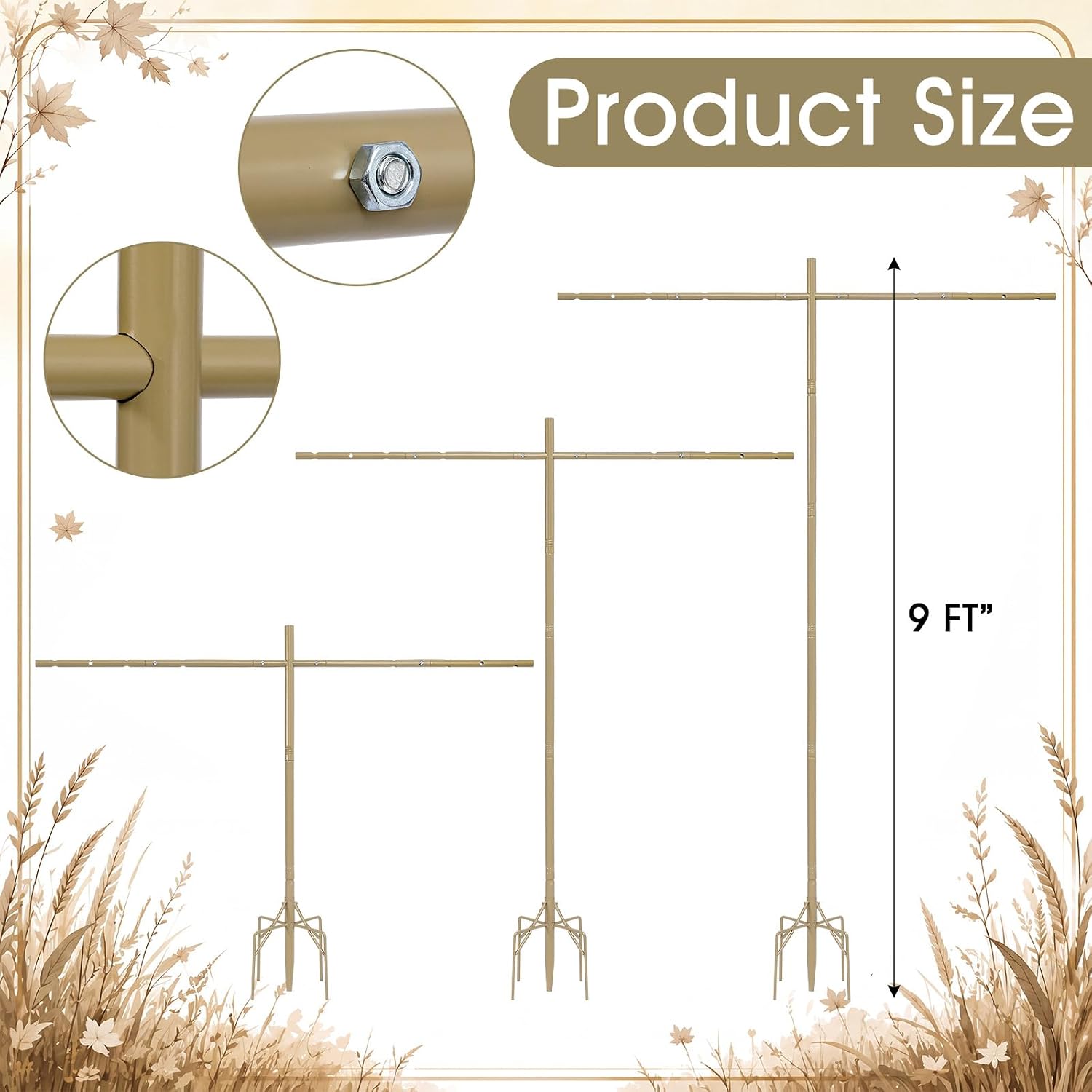 Potchen 9 ft Dove Decoy Pole with 4 Prongs Height Adjustable Outdoor Bird Feeder Stand Fall Hunting Accessories Outdoor Dove Tree Mounting Stand Works Adjustable Birdhouse Pole Hunting Gifts image 5