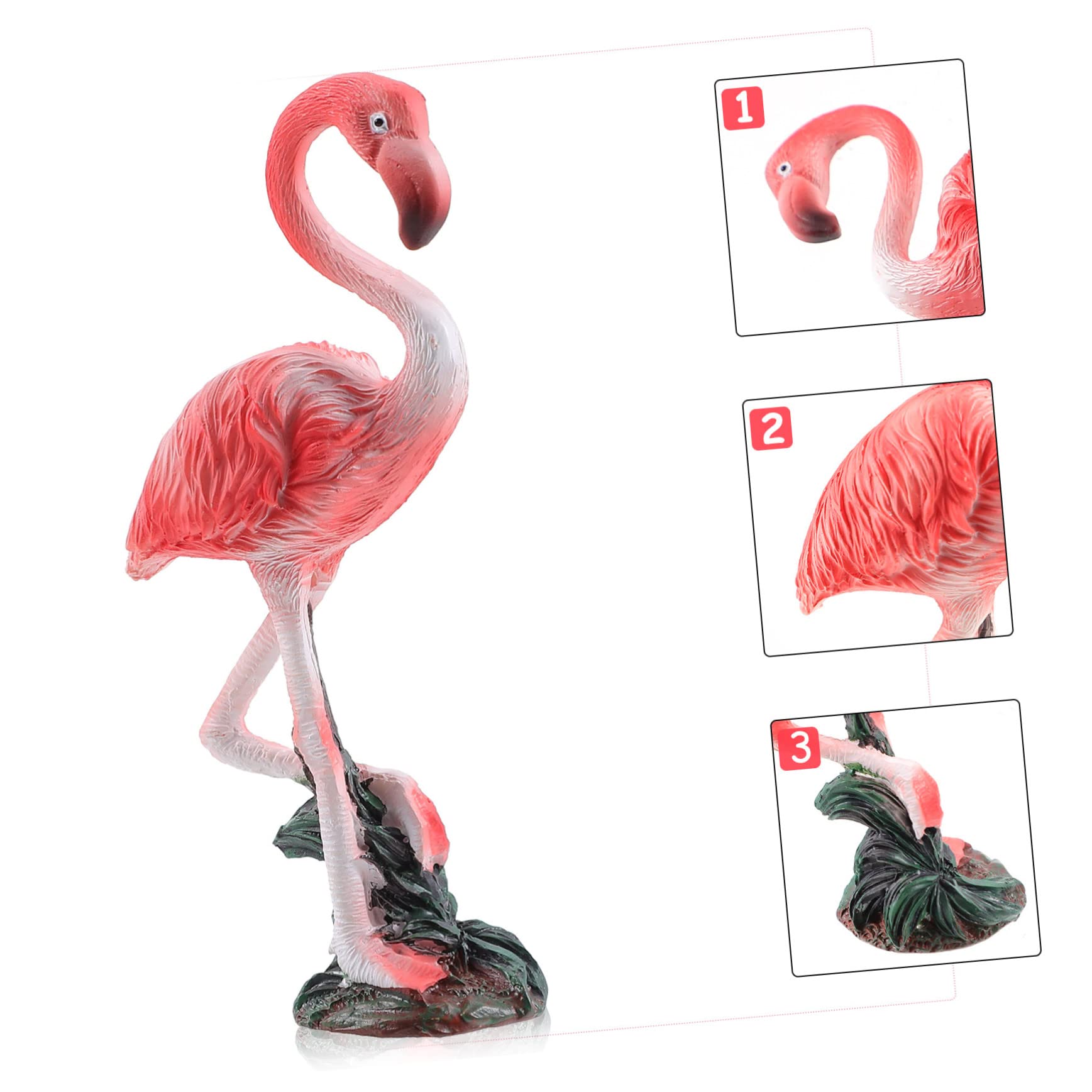 Toyvian 2 Set Ornamento Fenicottero Statue Falso Figura Di Fenicottero All'aperto Arredamento Casa Decorazioni Di Fenicotteri Per Esterni Ornamenti Di Fenicotteri Resina Rosa 2 Pezzi*2