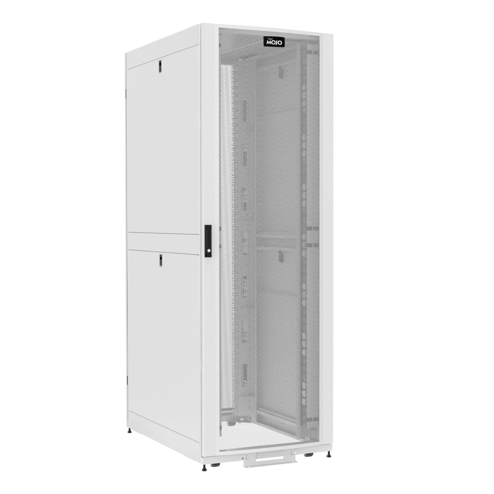 Tecmojo 48U Server Rack Cabinet - PRE-Assembled 32inch Width 48inch Depth IT Network Equipment Cabinet Rack Enclosure with Casters - 3000lbs Weight Capacity, White