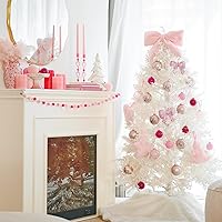 Vista 138 de DN DECONATION Deep Red Glass Christmas Ornaments, Set of 9, 3.15' Hanging Christmas Baubles for Xmas Tree Decoration, Wedding Party Gift