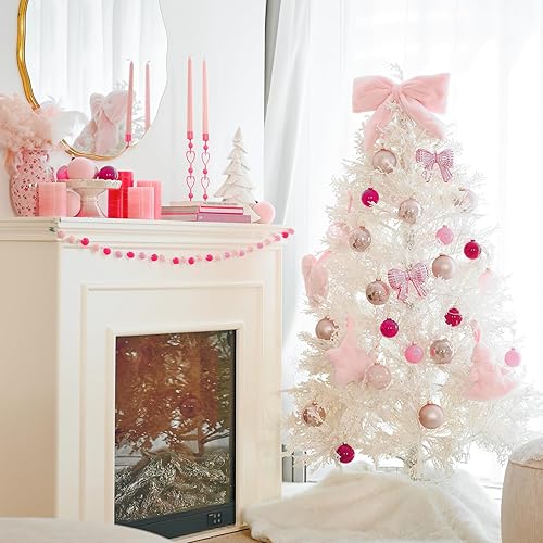 Miniatura 138 de DN DECONATION Deep Red Glass Christmas Ornaments, Set of 9, 3.15' Hanging Christmas Baubles for Xmas Tree Decoration, Wedding Party Gift