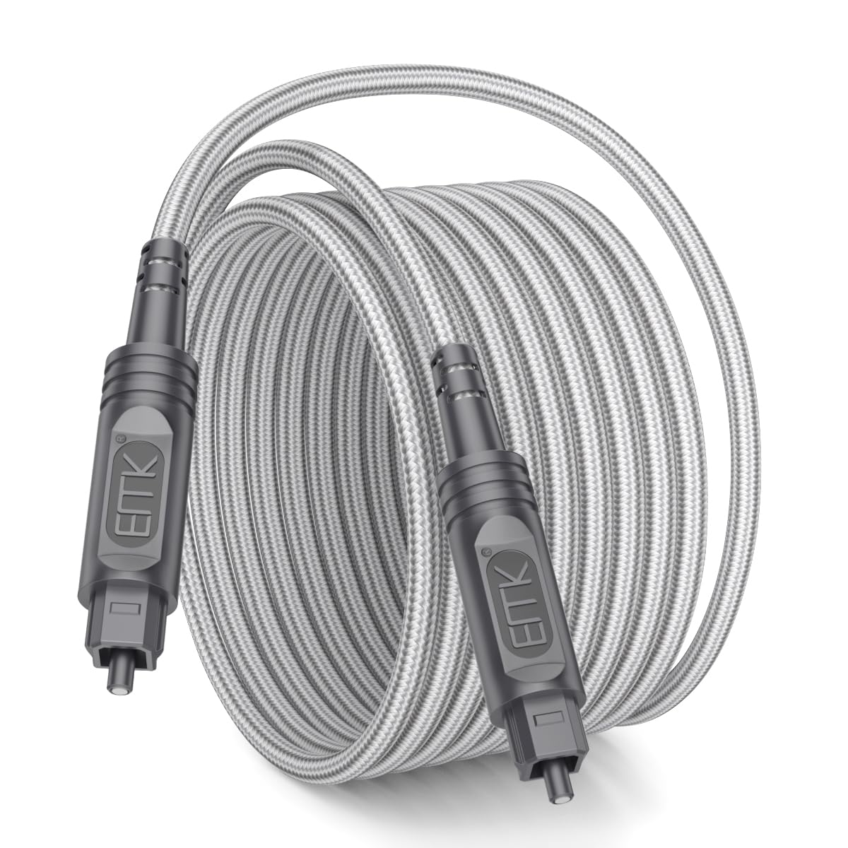 EMK Cavo Audio Ottico Toslink A Mini Toslink – 3 Metri, Connettori Placcati Oro, Rivestimento Intrecciato, Per Soundbar E Home Theater - 2