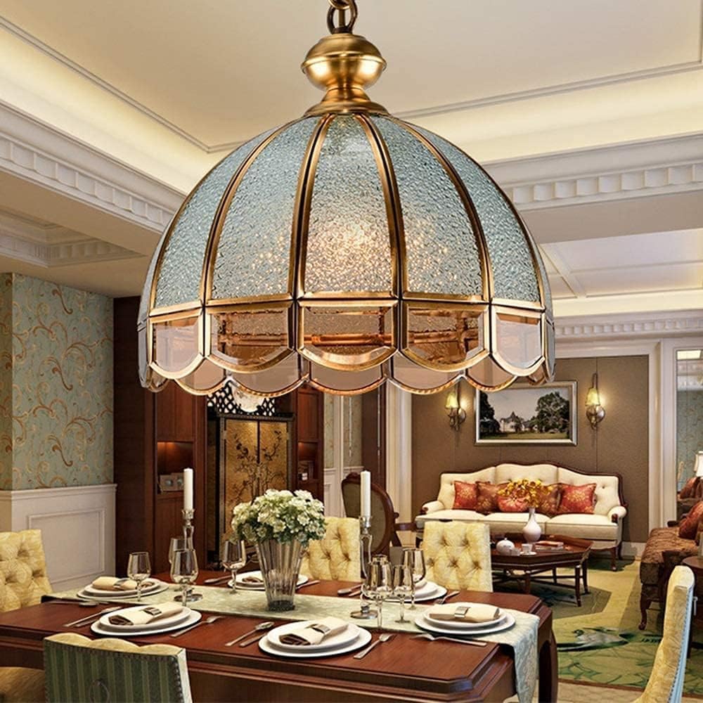 Fashionable Chandelier Retro Mediterranean Style Glass Home Living Room Dining Room Bedroom Simple Lighting