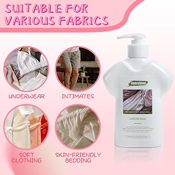Lingerie Detergent - Double Concentrated, Lady Scented, Delicate Underwear Cleaning Liquid - 10.14 Fl Oz (4, jasmine)