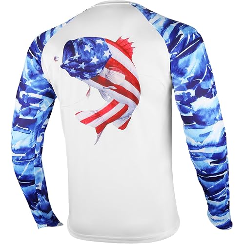 Palmyth Fishing Shirts for Men Long Sleeve UPF 50+ Quick-Dry T-Shirts