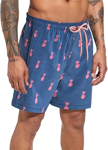 Vista 3 de Traje de baño para hombre, de secado rápido, con forro de compresión, pantalones cortos de natación con bolsillos con cremallera