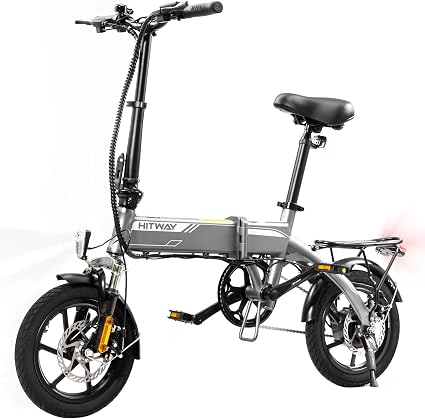 HITWAY Bicicletta Elettrica 14” Bici Elettrice Pieghevole Leggera Adulto  Donna Uomo,Li-Batteria 36V/7.5Ah,Max velocità 25km/h,Fino a 45km,Pedalata  Assistita : Amazon.it: Sport e tempo libero