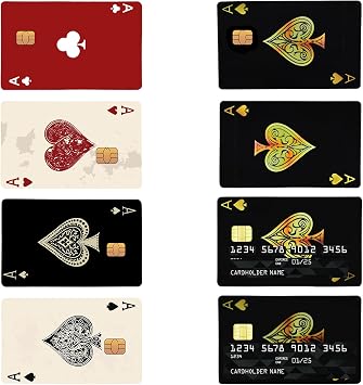 8PCS Credit Card Sticker, Debit Card Skin, Stickers for Credit Cards, Multifunctional Sticker Covers for Credit Cards, Funny Decal Use for Small Chip, Funny Decor Multicolor