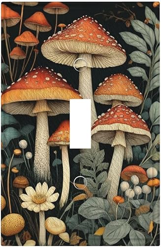 Miniatura 110 de Cubiertas Decorativas de Arte para Interruptores de Luz, Hojas de Otoño, Placa de Pared de Palanca Individual, Cubierta Decorativa de Interruptor,