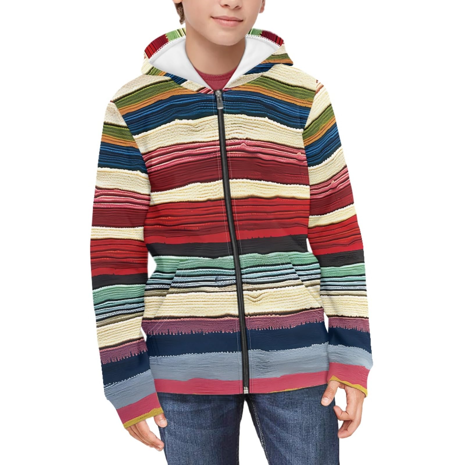 Amzbeauty Chaqueta clásica con capucha y cremallera completa para niños y niñas, abrigo cálido de manga larga de polietileno con capucha
