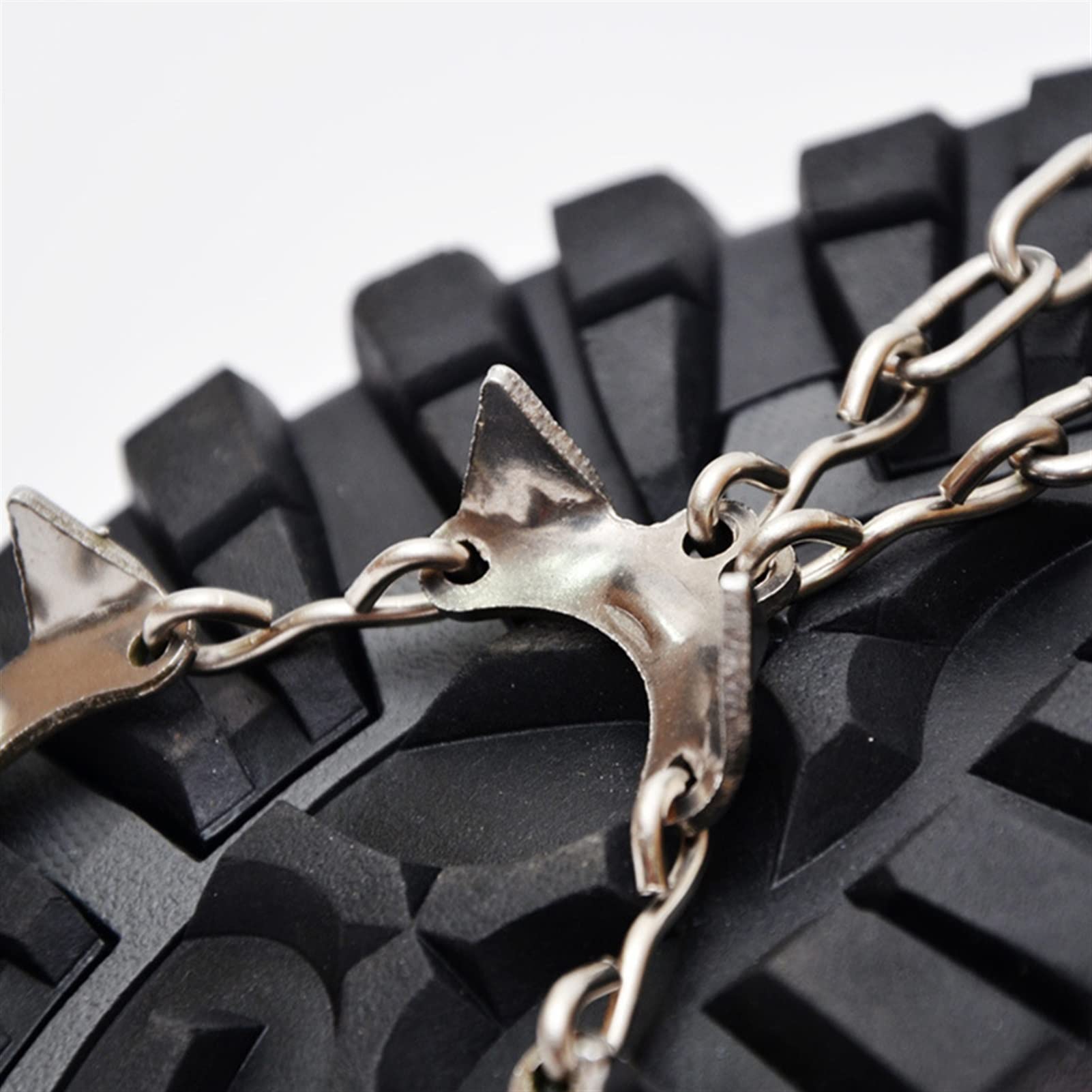 Crampones 1 par 13 Dientes Antideslizante trepar crampones Hielo Nieve Pinzas Picos escapatos al Aire Libre Senderismo Zapato Arranque empuñaduras Cadena Spike (Color : M Black)