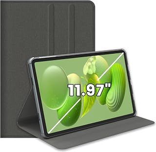 Azeyou Case for 11.97'' Tablet Slim Fit Standing, Durable Grey Soft Shell Case only for Azeyou Tablets 12 Inch - Smudge-Resistant, Minimalist Design, Slim & Lightweight, Ultimate Protection, Gray