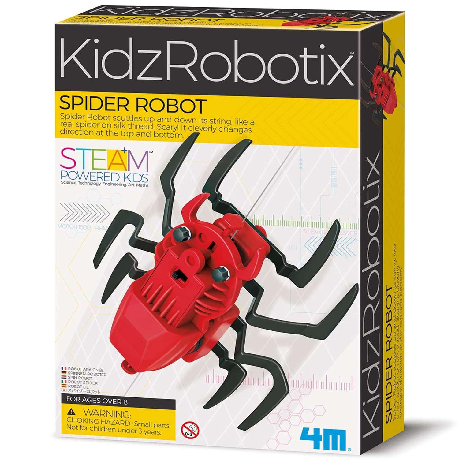 β 4M 403392 Kidz Robotix-Spider Robot, Red/Black