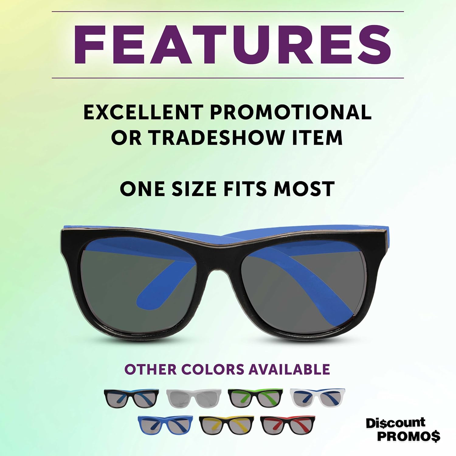 DISCOUNT PROMOS Custom Plastic Tahiti Sunglasses Set of 10/50/100 Personalized UV Protection Perfect for Outdoor Party