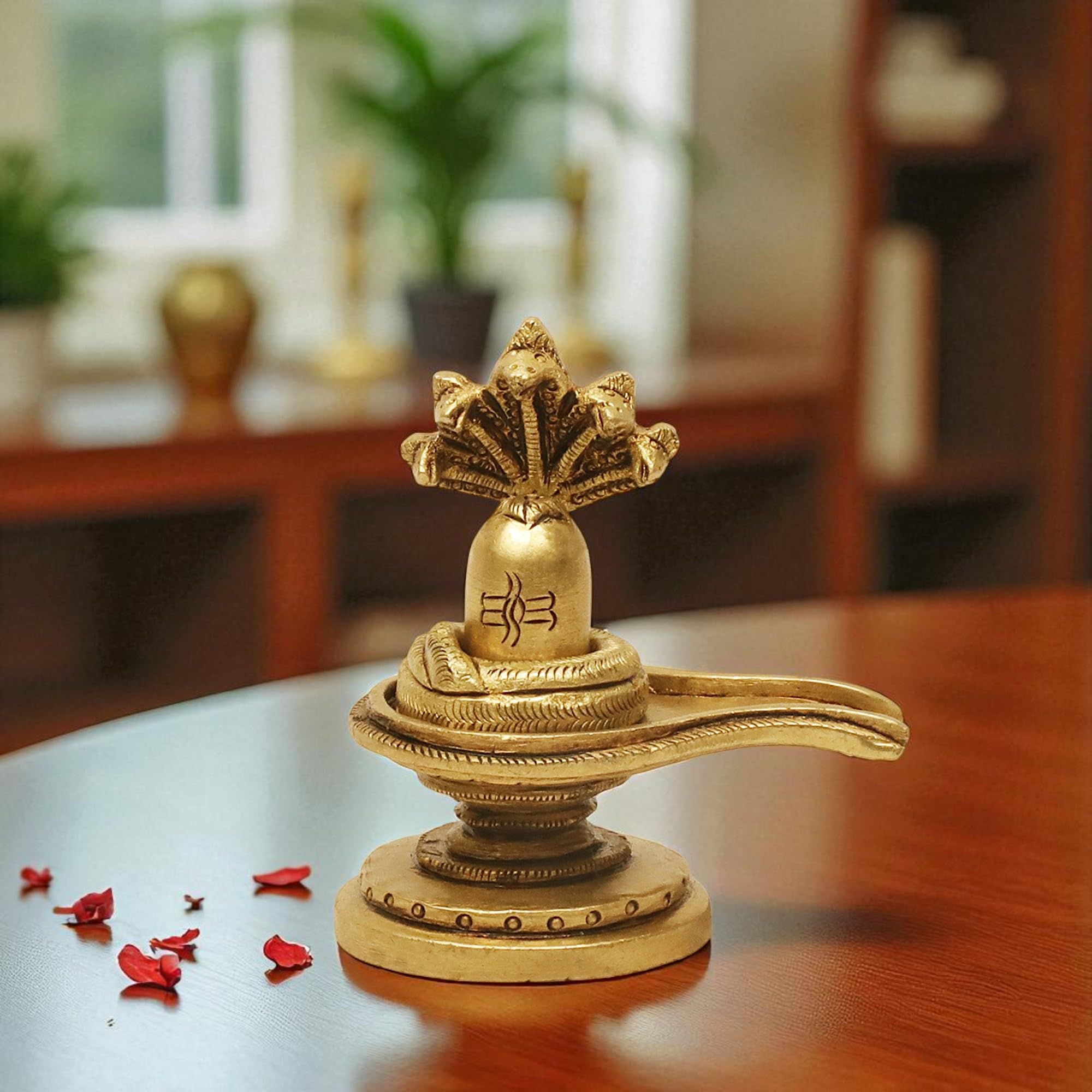 Brass Shivling Idol - Home Puja & Spiritual Decor -14
