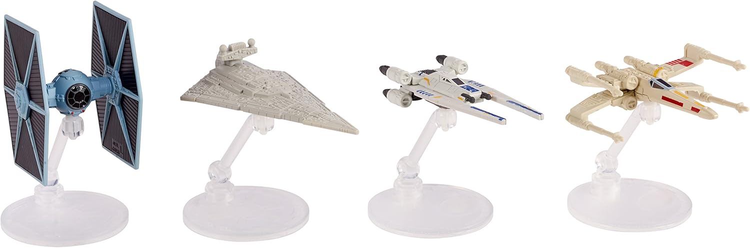 Hot Wheels Star Wars Starship, Hero & Villain 4-Pack