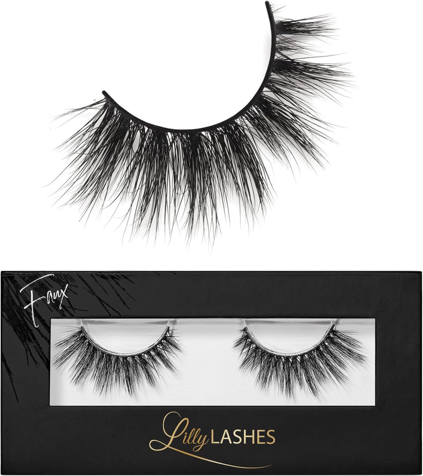 3D Miami Flare Faux Mink Strip Eyelashes, False Eyelashes Dramatic Look, Reusable False Lashes, Fake Lashes Pack, Lash Strips with Luxury Silk Like Fibers, No Lash Glue Included
