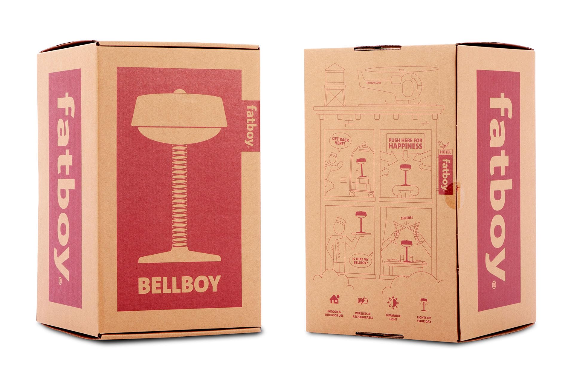 Fatboy Bellboy LED Tischlampe - Dimmbare Nachttischlampe mit Ladefunktion - Tischlampe Kabellos - Akku für 9 bis 90 Stunden - 2700K Leselampe - Indoor Outdoor Tischleuchte - 30cm Höhe - Anthrazit