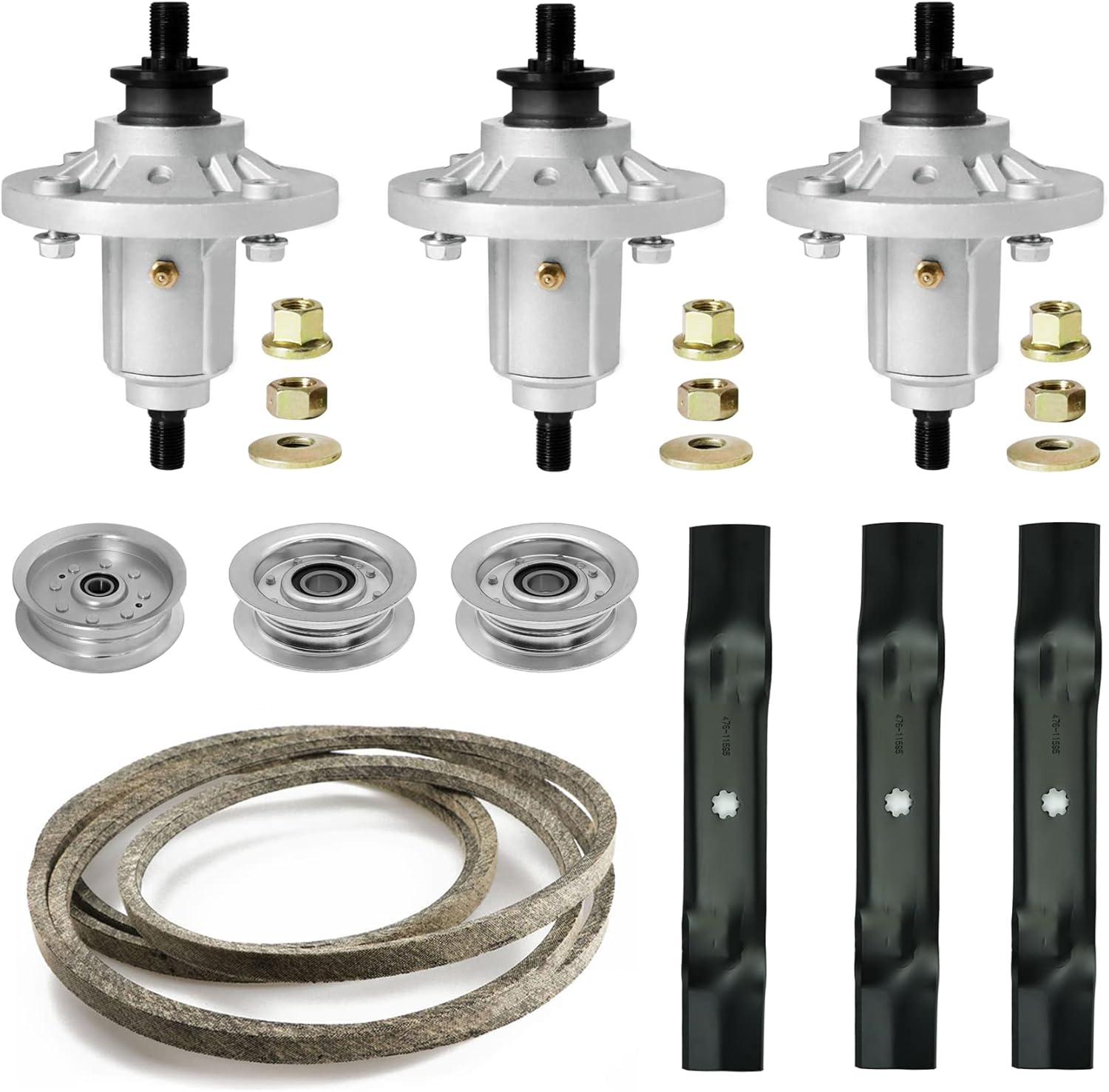 Dibanyou Deck Rebuild Kit Spindle Assembly with Idler Blade Belt for