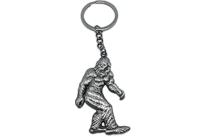 Exclusive Pewter Bigfoot Keychain: Mysterious Gift for Outdoor Enthusiasts