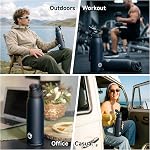Fjbottle 600ml Bouteille d'eau en acier inoxydable Pas de paille, Spout Angled avec Lid. & Durable pour le sport, l'entraînement et les voyages