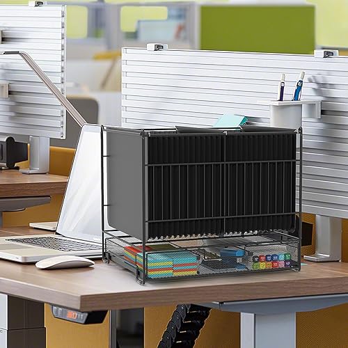 Miniatura 2 de Carpeta expandible para colgar con 26 bolsillos, archivos de acordeón para archivador, 8.86 pulgadas de alto 11.72 pulgadas de ancho, profundidad